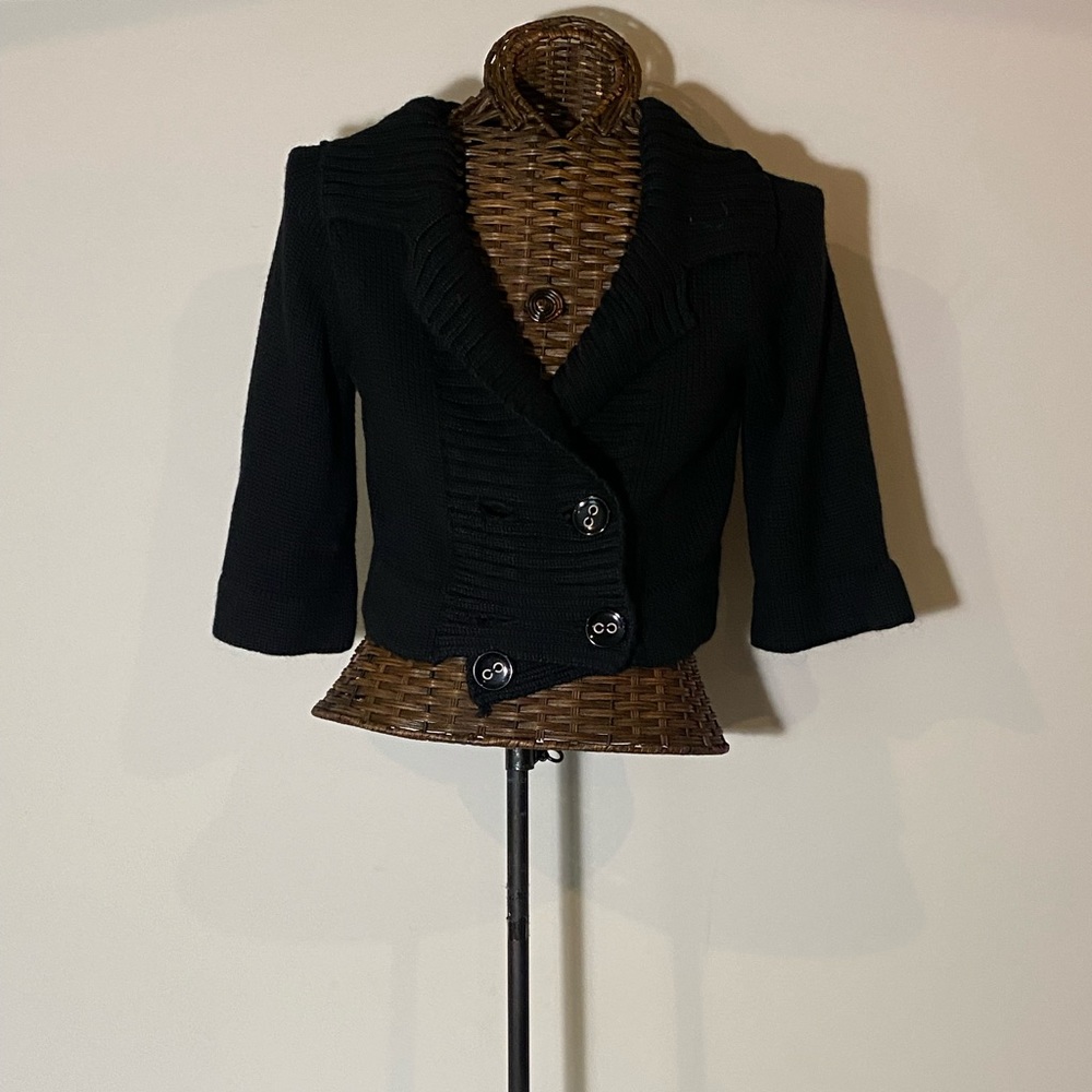 Maurices Crop Black Knit Sweater